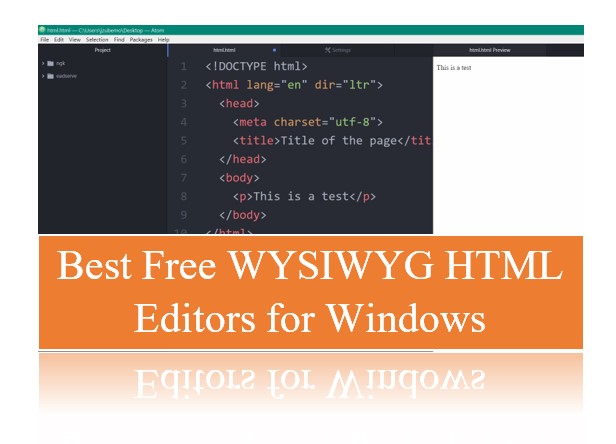 Best Free WYSIWYG HTML Code Editors for Windows