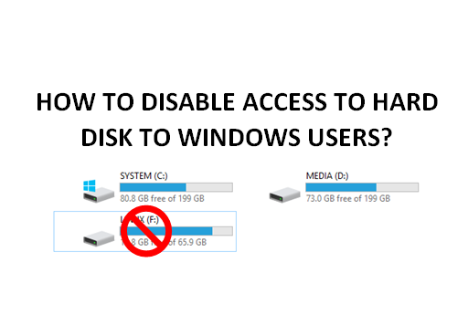 How to disable access to hard disk to Windows users?